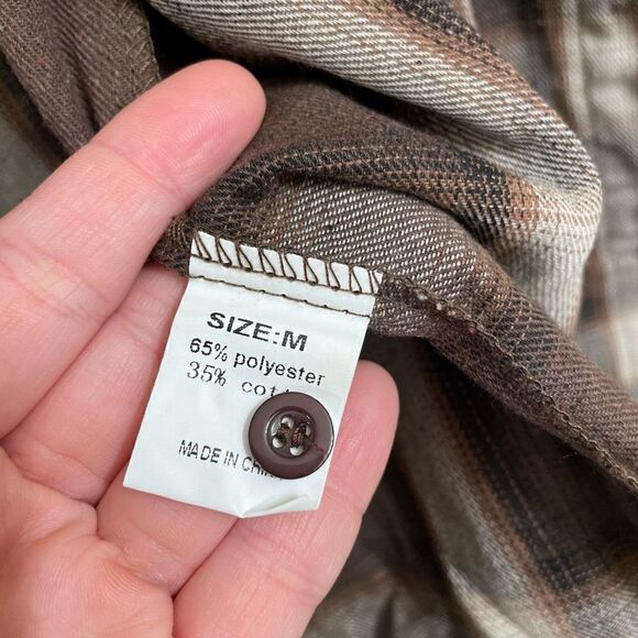 Baylor Brown Flannel Fall Winter Button Down Flannel Small NWT - Picture 5 of 6